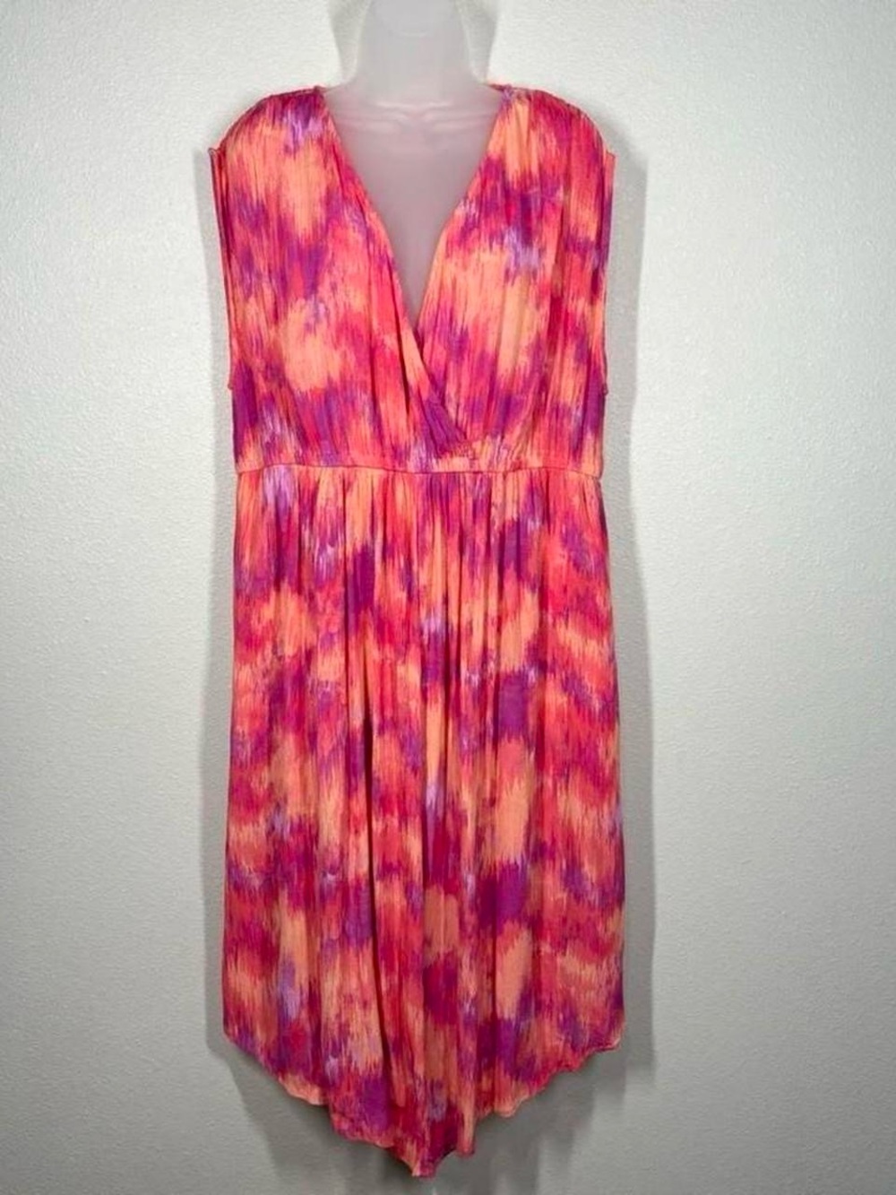 Terra & Sky Abstract Colorful Summer Dress Size OX (14W)